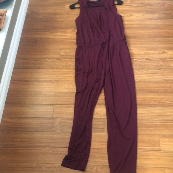 Romper Jumpsuit Cherry Red V neck medium most comfortable Viscose - Picture 5 of 10